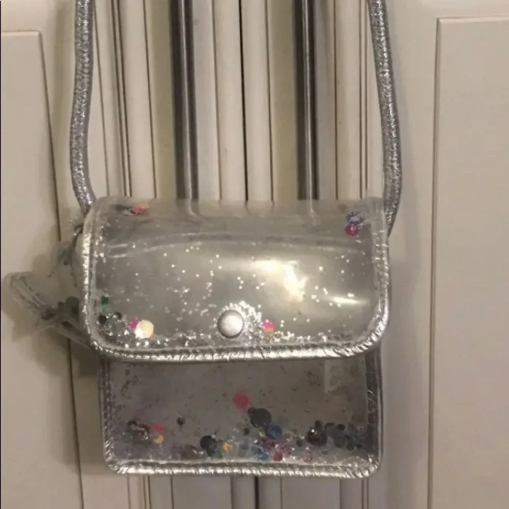 Zara girls Shake Transparent  glitter handbag